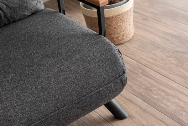 Kanapé futon Sandy (sötétszürke)