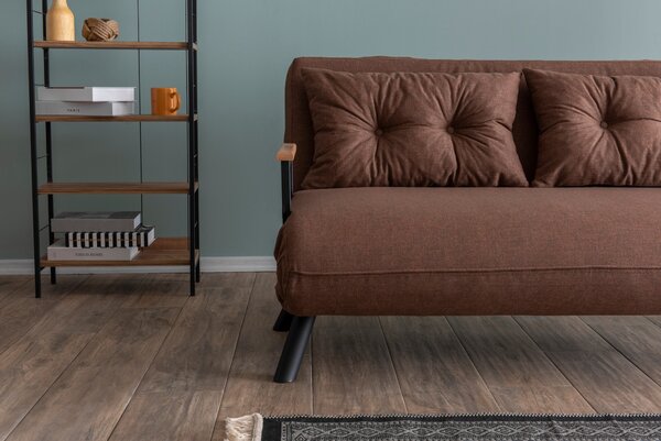Kanapé futon Sandy (világosbarna)