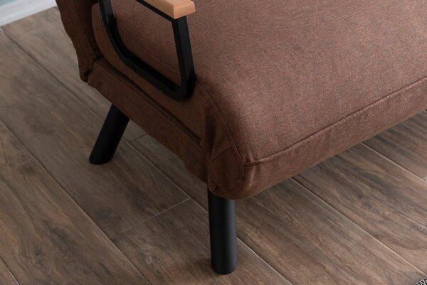 Kanapé futon Sandy (világosbarna)
