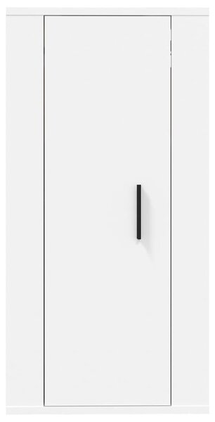 Magasfényű fehér fali TV-szekrény 40x34,5x80 cm