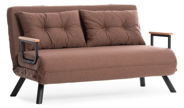 Kanapé futon Sandy (világosbarna)
