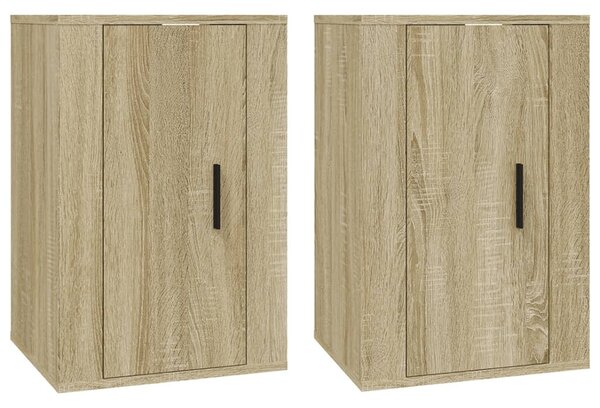 2 db sonoma tölgy fali TV-szekrény 40x34,5x60 cm