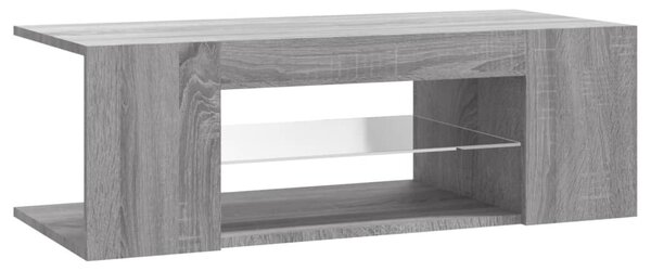 Szürke sonoma színű LED-es TV-szekrény 90 x 39 x 30 cm