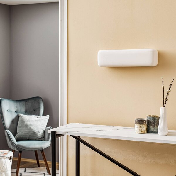 SOLLUX LIGHTING Noris up/down fali világítás fehér kerámiából, dimmelhető, Fehér / opál, Nappali / Étkező, Kerámia, Modern