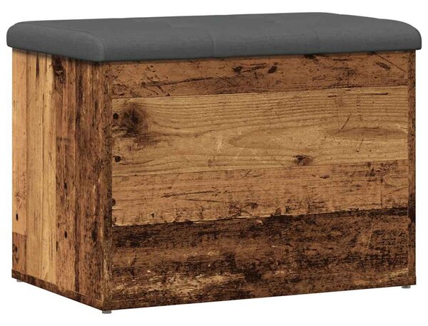 Antik fa szerelt fa tárolópad 62x42x45 cm