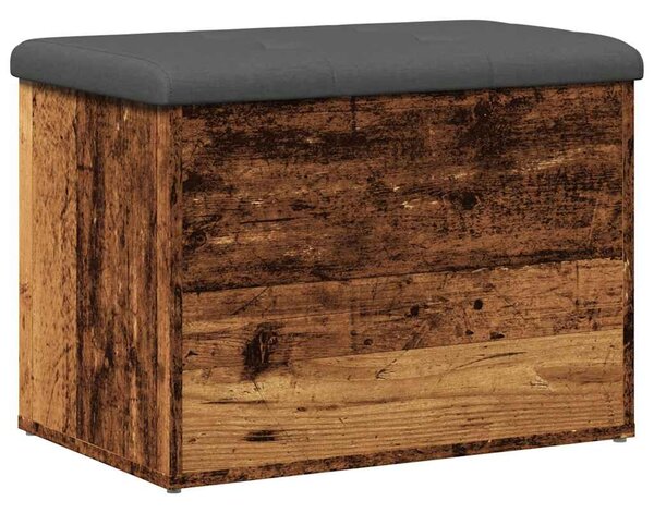 Antik fa szerelt fa tárolópad 62x42x45 cm