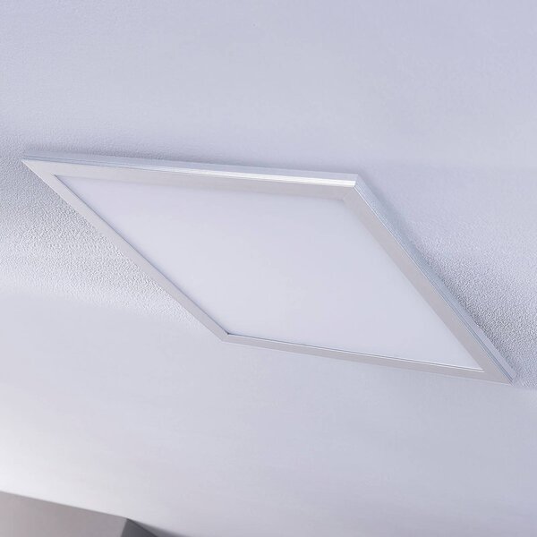 Lindby LED panel Livel, 2 darabos készlet, CCT, 40 cm x cm, távirányítóval, dimmelhető, Alu / szürke / cink, Konyha, Műanyag, Modern