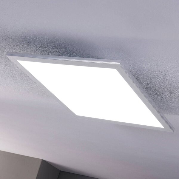 Lindby LED panel Livel, CCT, 40 cm x cm, távvezérléssel, dimmelhető, Alu / szürke / cink, Konyha, Műanyag, Modern