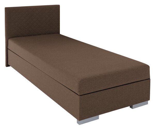 KONDELA Boxspring ágy, egyszemélyes, barna, 90x200, univerzális, ADARA