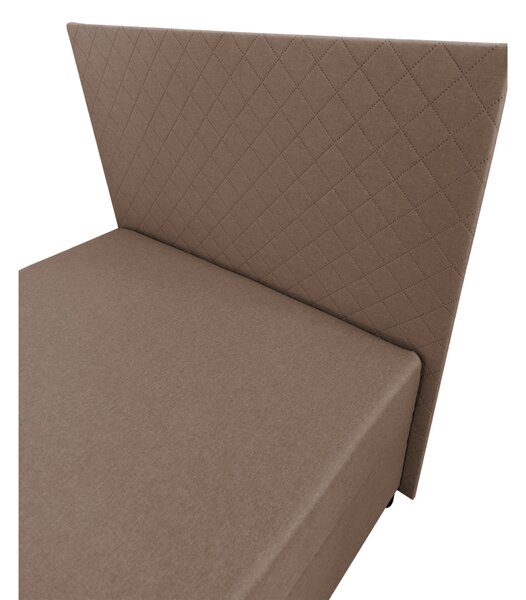 KONDELA Boxspring ágy, egyszemélyes, barna, 90x200, univerzális, ADARA