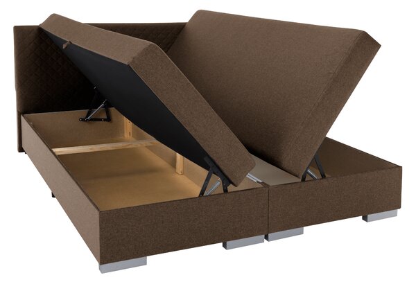 KONDELA Boxspring ágy, barna, 160x200, ADARA