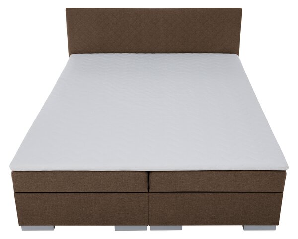 KONDELA Boxspring ágy, barna, 160x200, ADARA