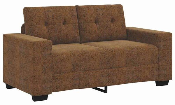 Kétszemélyes kanapé Barna 160 cm Műsuede Bőr