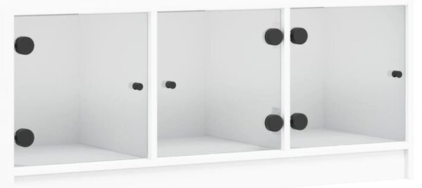 Fehér TV-szekrény üvegajtókkal 102 x 37 x 42 cm