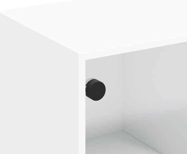 Fehér TV-szekrény üvegajtókkal 102 x 37 x 42 cm