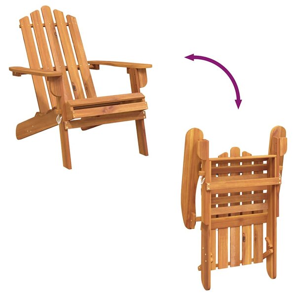 Tömör akácfa kerti adirondack szék