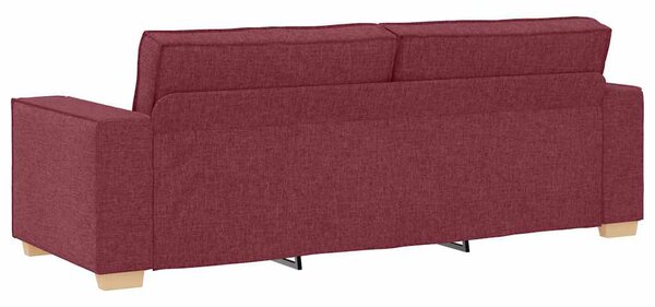 3-Fős kanapé Bordó 220 cm szövet