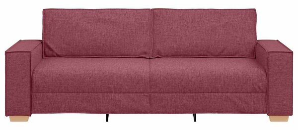 3-Fős kanapé Bordó 220 cm szövet