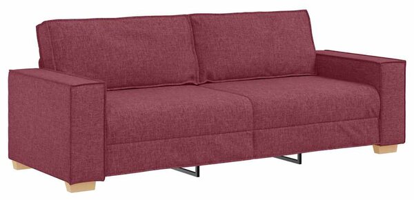 3-Fős kanapé Bordó 220 cm szövet