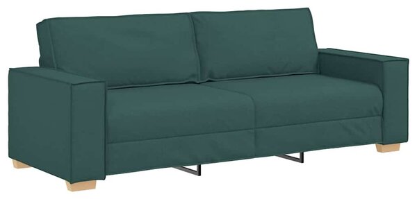 3-Fős kanapé Sötétzöld 220 cm szövet