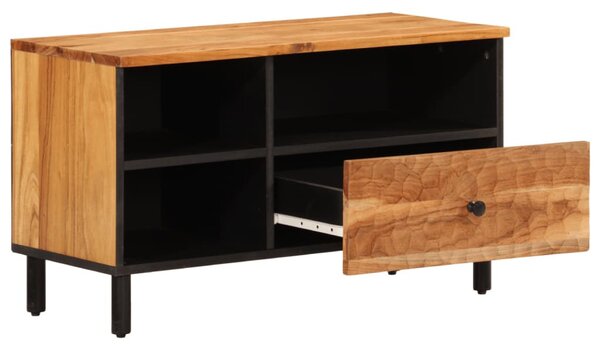 Tömör akácfa TV-szekrény 80x33x46 cm