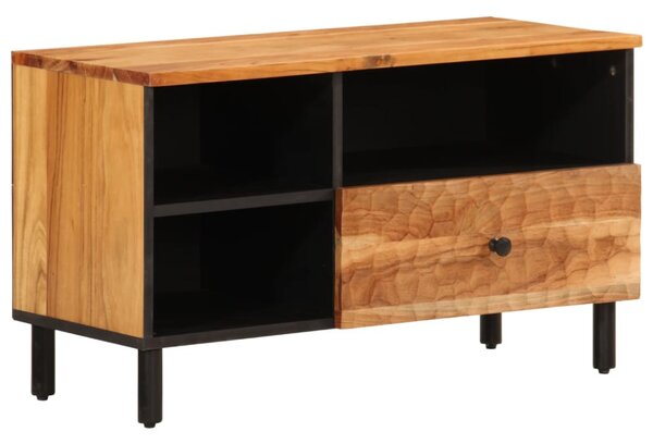 Tömör akácfa TV-szekrény 80x33x46 cm