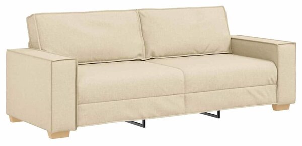 3-Fős kanapé Krém 220 cm szövet