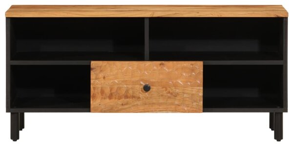 Tömör akácfa és szerelt fa TV-szekrény 100 x 33 x 46 cm