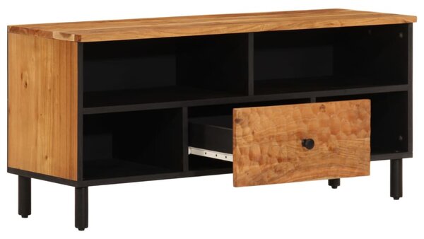 Tömör akácfa és szerelt fa TV-szekrény 100 x 33 x 46 cm