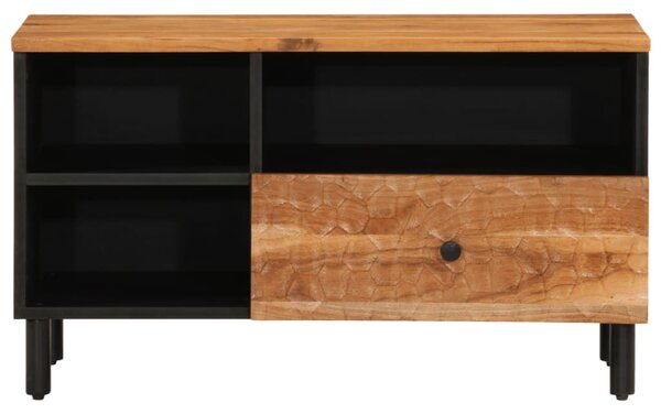 Tömör akácfa TV-szekrény 80x33x46 cm