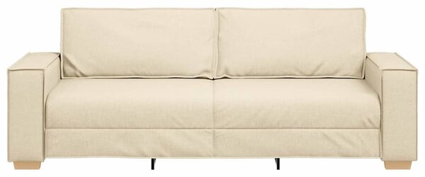 3-Fős kanapé Krém 220 cm szövet