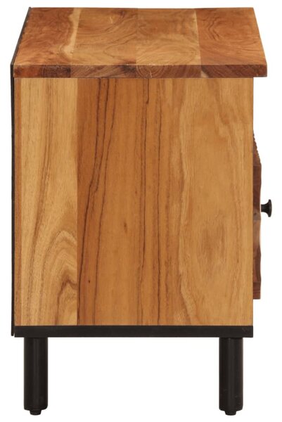 Tömör akácfa TV-szekrény 80x33x46 cm