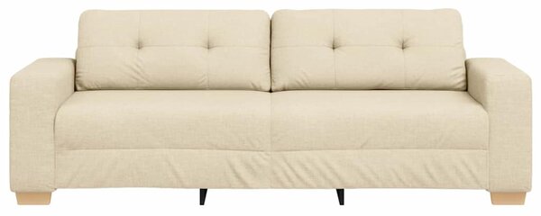 3-Fős kanapé Krém 220 cm szövet