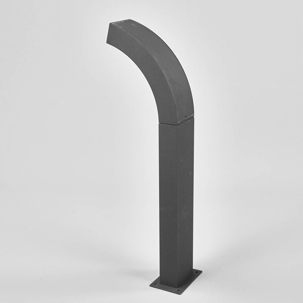Lucande LED állólámpa Lennik, szenzoros, 60 cm, antracit, Fekete, Alumínium, Modern