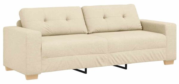3-Fős kanapé Krém 220 cm szövet
