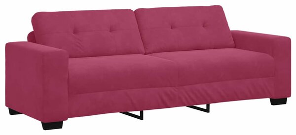 3-Fős kanapé Bordó 220 cm Bársony