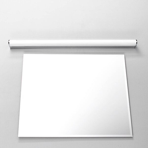 Lindby LED fali lámpa Philippa, lekerekített, 88cm, króm, IP44, Króm / ezüst, Fürdőszoba, fém, Modern