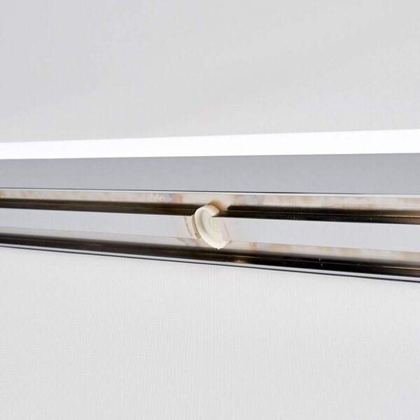 Lindby LED fali lámpa Philippa, lekerekített, 88cm, króm, IP44, Króm / ezüst, Fürdőszoba, fém, Modern