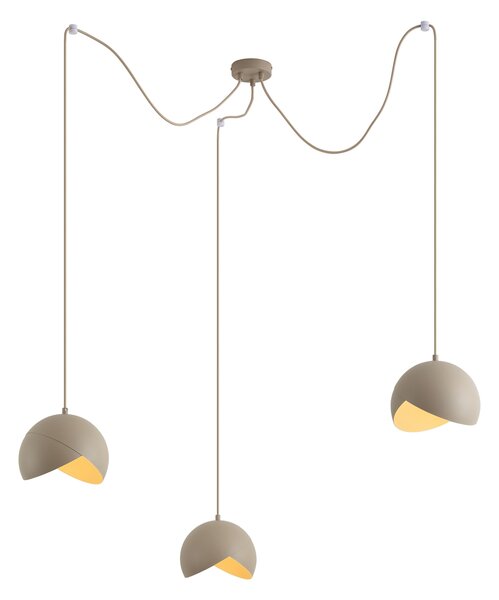 Design függőlámpa bézs opálüveggel 3-lámpás - Tulip