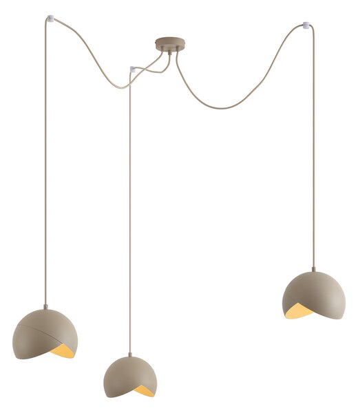 Design függőlámpa bézs opálüveggel 3-lámpás - Tulip