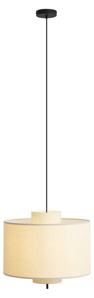Japandi függőlámpa fekete fehér vászon árnyékolóval 50 cm - Rieu