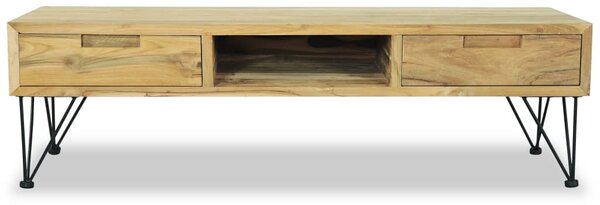 Tömör tíkfa TV-szekrény 120 x 35 x 35 cm