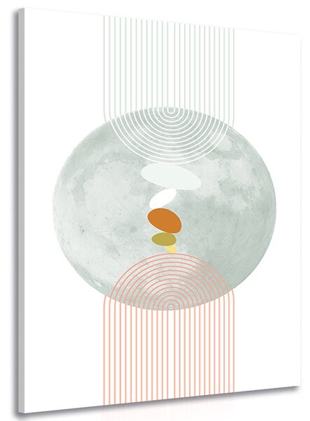Kép modern kör szivárvánnyal Mid-Century