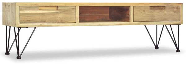 Tömör tíkfa TV-szekrény 120 x 35 x 35 cm
