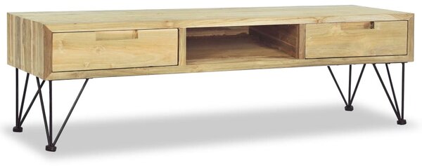 Tömör tíkfa TV-szekrény 120 x 35 x 35 cm
