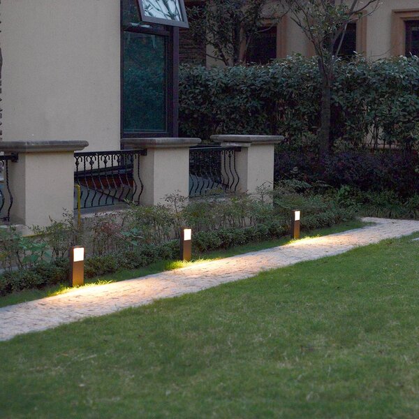 Lucande LED talapzati lámpa Leya, 35 cm, antracit, fém, IP54, Fekete, Alumínium, Modern