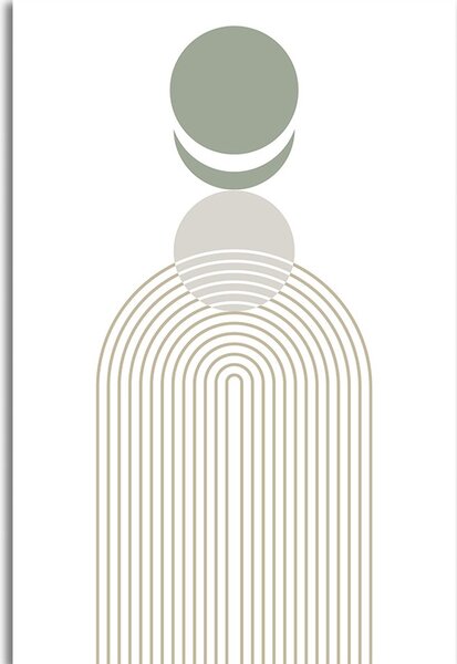 Kép modern szivárvány körökkel Mid-Century