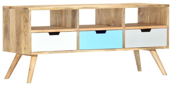 Tömör mangófa TV-szekrény 110 x 35 x 48 cm