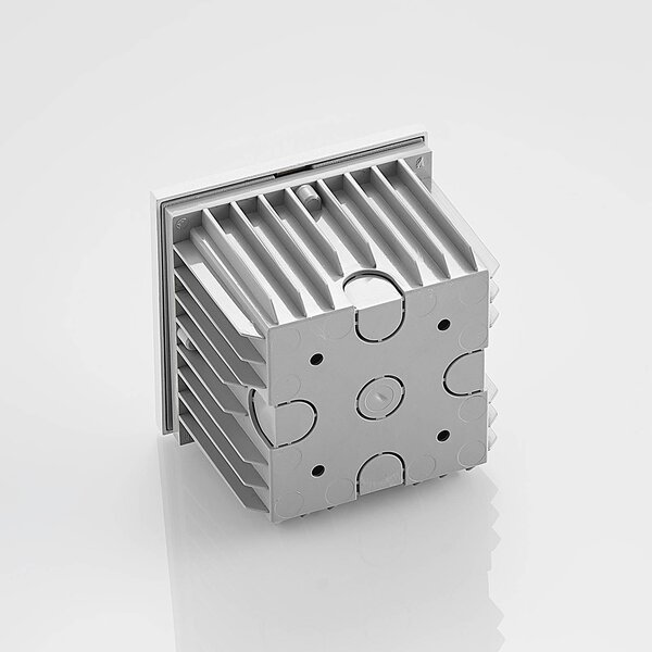 Arcchio fali süllyesztett lámpa Zamo, G9, fehér, 12cm, fém, IP65, dimmelhető, Fehér / opál, Folyosó, Alumínium, Modern