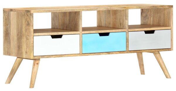 Tömör mangófa TV-szekrény 110 x 35 x 48 cm